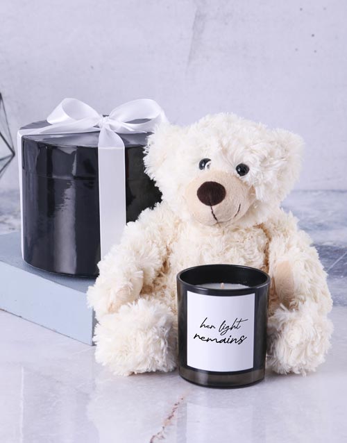 Teddy And Black Vanilla Candle Box