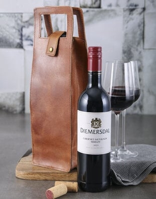 Diemersdal Leather Wine Carrier Gift