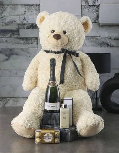 Giant Teddy And Charlotte Rhys Gift Box