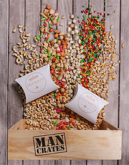 Man Crate Consisting of a Variety of Nuts