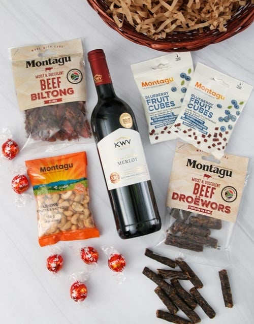 KWV Merlot And Snacks Hamper (Standard)
