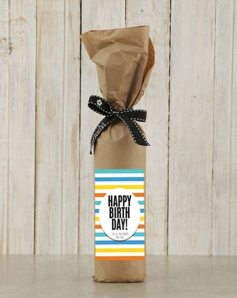 Birthday Wine in Craft Paper