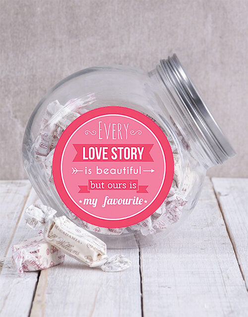 Our Love Story Candy Jar