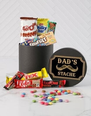 Dads Stache Choc Hat Box (Standard)
