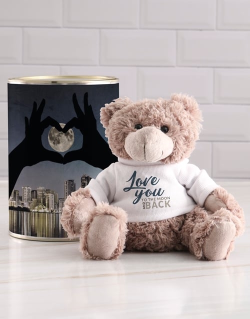 Love Moon Teddy In A Tin