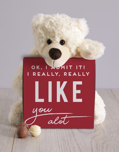 I Really Like You Teddy Hamper