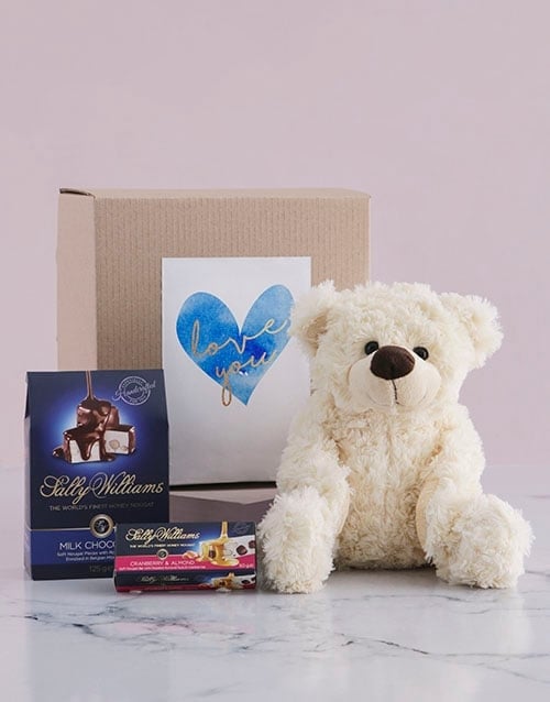 Love you Teddy and Nougat Gift Hamper