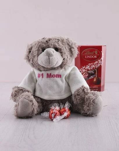Number One Mom Teddy And Lindt Hamper