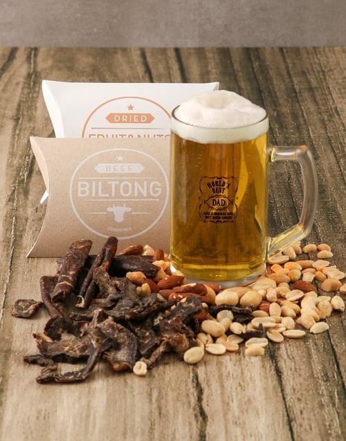 Best Dad Gourmet Food And Beer Glass Gift (With Beer)