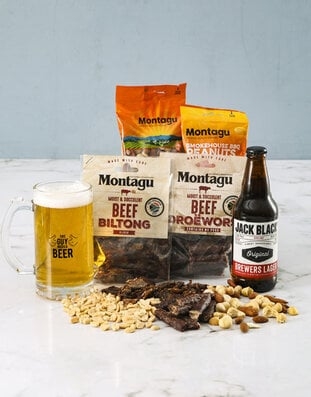 Need A Beer Biltong Nuts and Beer Glass Gift (WITH BEER)