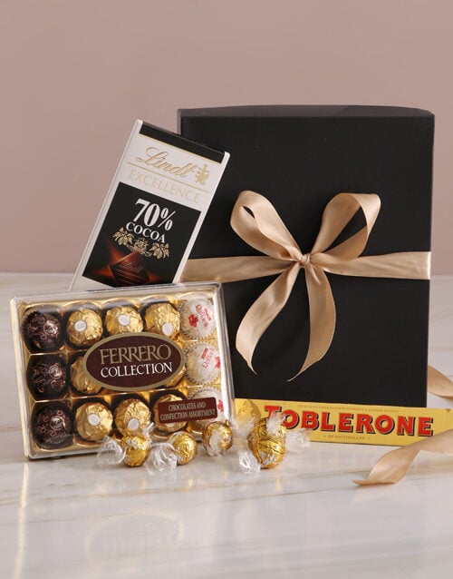Glamorous Gold And Black Chocolate Box (Standard)