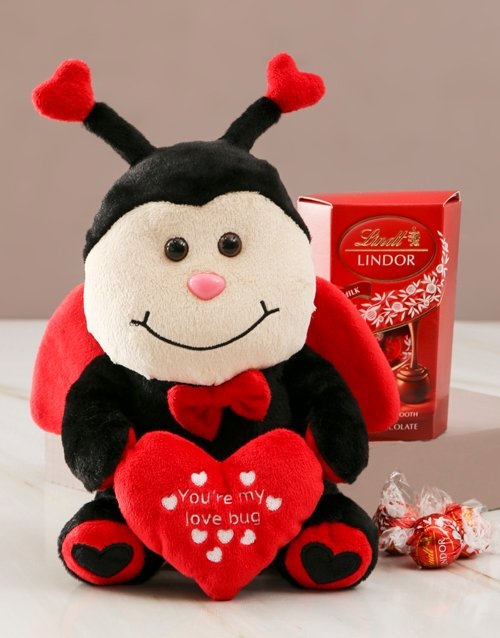 Ladybug Teddy And Lindt Choc Hamper (STANDARD)