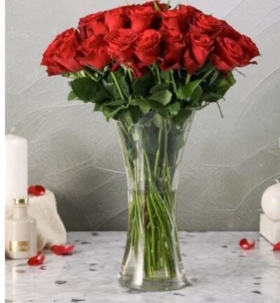 Red Roses in a Flair Vase