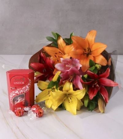 Mixed Asiflorum Lily Bouquet