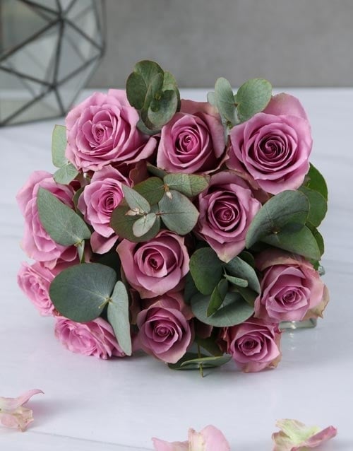 Lilac Rose Bouquet (12Roses)
