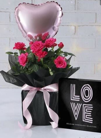 Sweetheart Rose And Chocolate Spoil