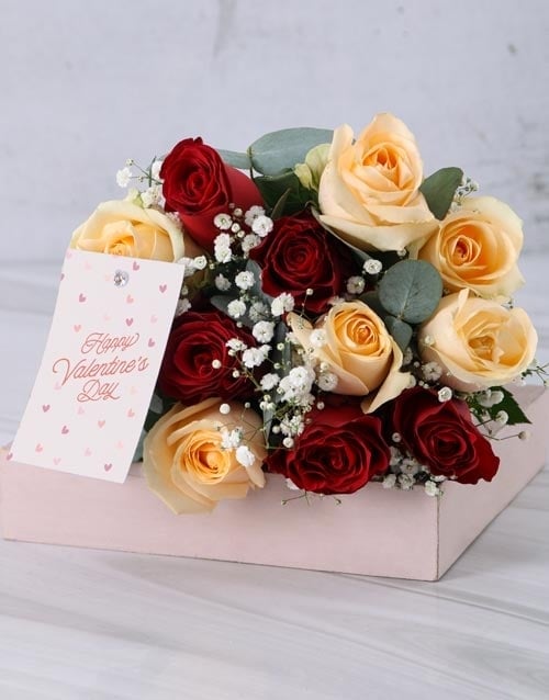 Rosy Peach And Red Explosion