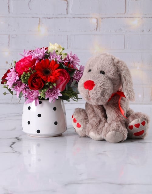 Bright And Bold Mixed Flower Arrangement