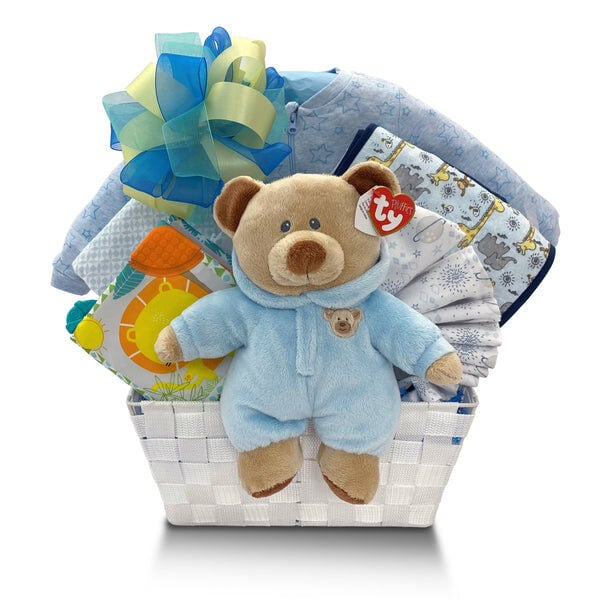 Welcome to the World Sleeper Baby Boy Gift Basket Welcome to the World Sleeper Baby Boy Gift Basket