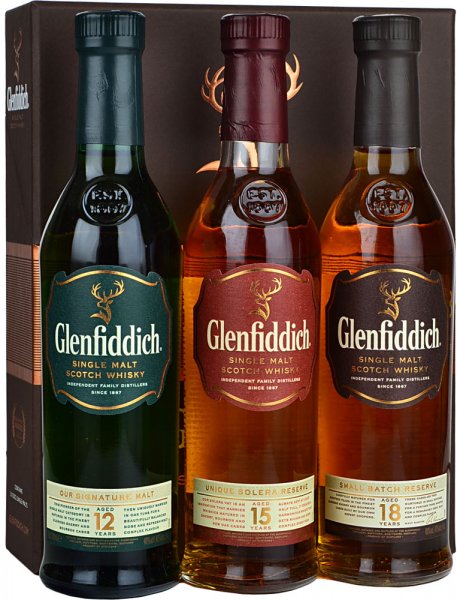 Glenfiddich Tasting Collection Gift Pack 3 x 20cl