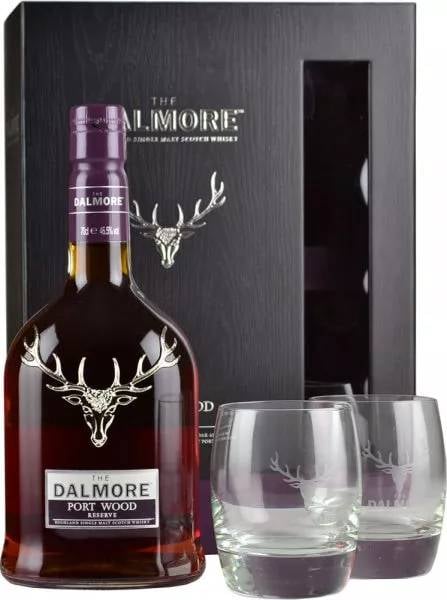 Dalmore Port Wood Reserve Whisky 70cl with 2 Glasses Gift Pack