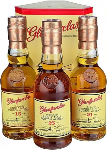 Glenfarclas Tripack Single Malt Whisky (15yo, 21yo, 25yo) 3x20cl Gift Set