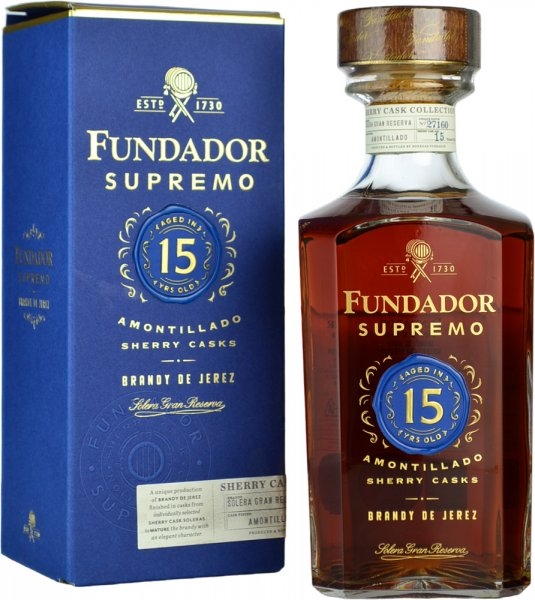 Fundador Supremo 15 Year Old Amontillado Sherry Cask Brandy 70cl