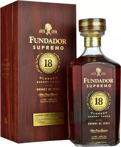 Fundador Supremo 18 Year Old Oloroso Sherry Cask Brandy 1 litre