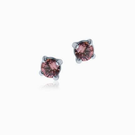 Cute Rounds XS Silver Crystal Earrings