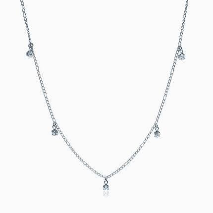 Rockfield Silver Crystal Necklace