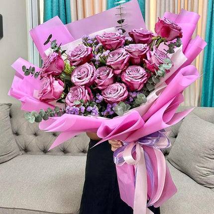 Lavender Roses (12 stems lavender Ecuadorian roses)