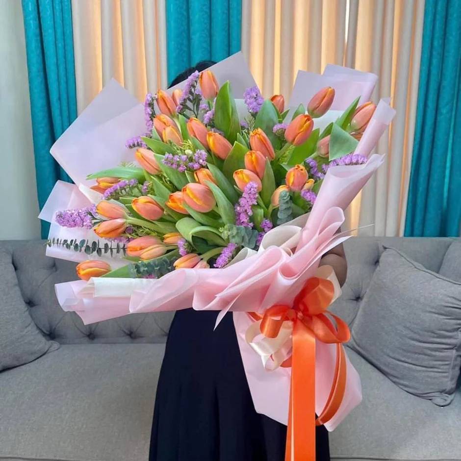 Orange Holland tulips