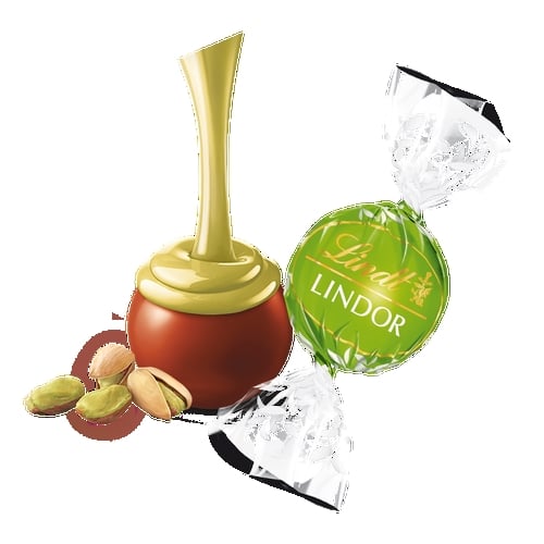 Pistachio Milk Chocolate LINDOR Truffles 800-pc Case (353 oz)