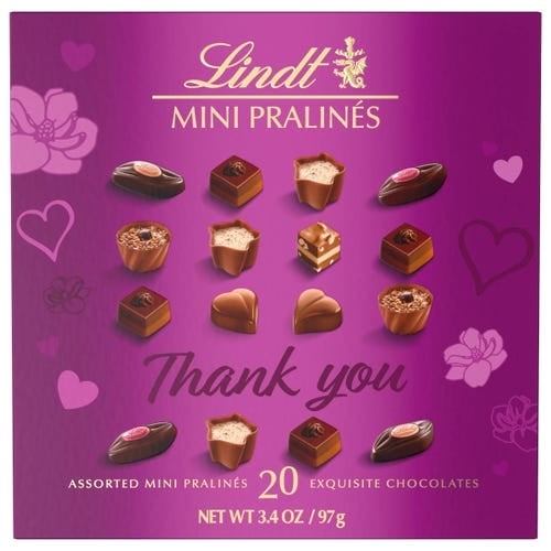 Thank You Mini Pralines Boxed Chocolate (20-pc, 3.4 oz)