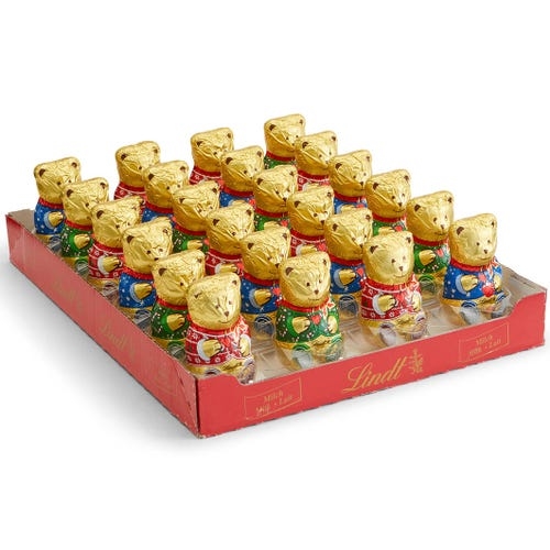 Lindt Hollow Figure Teddy Milk Chocolate (24-pc Case, 1.4 oz each)