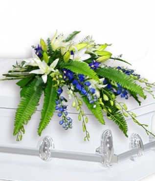 Blue Heaven Medium Casket Spray