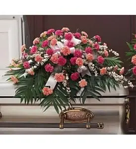 Delicate Pink Casket Spray