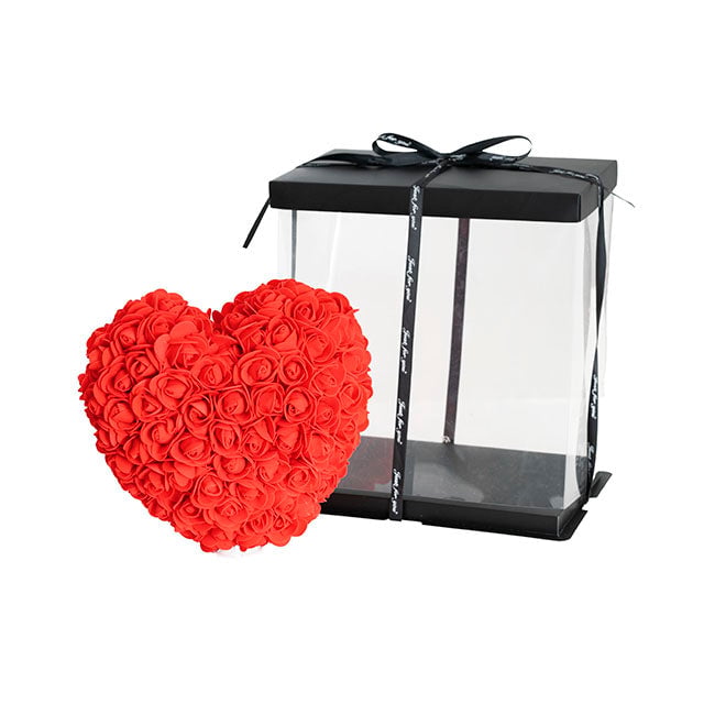 Amore Rose Love Heart Red (20cmH)
