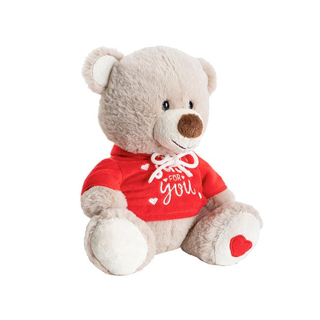 Just For You Teddy Bear Tom w Hoodie Grey (21cmST)