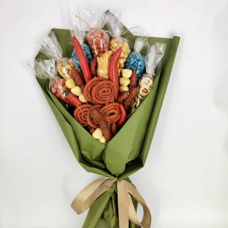 Men's,sausage,bouquet