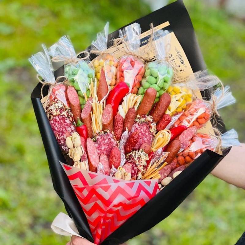Men's,sausage,bouquet
