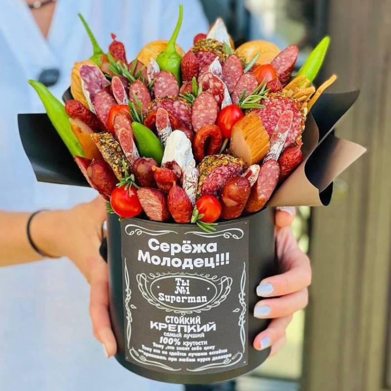 Sausage,Bouquet,&,Swash,Basket,s,Individual