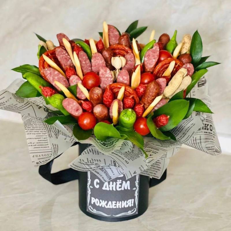 Men's,sausage,bouquet