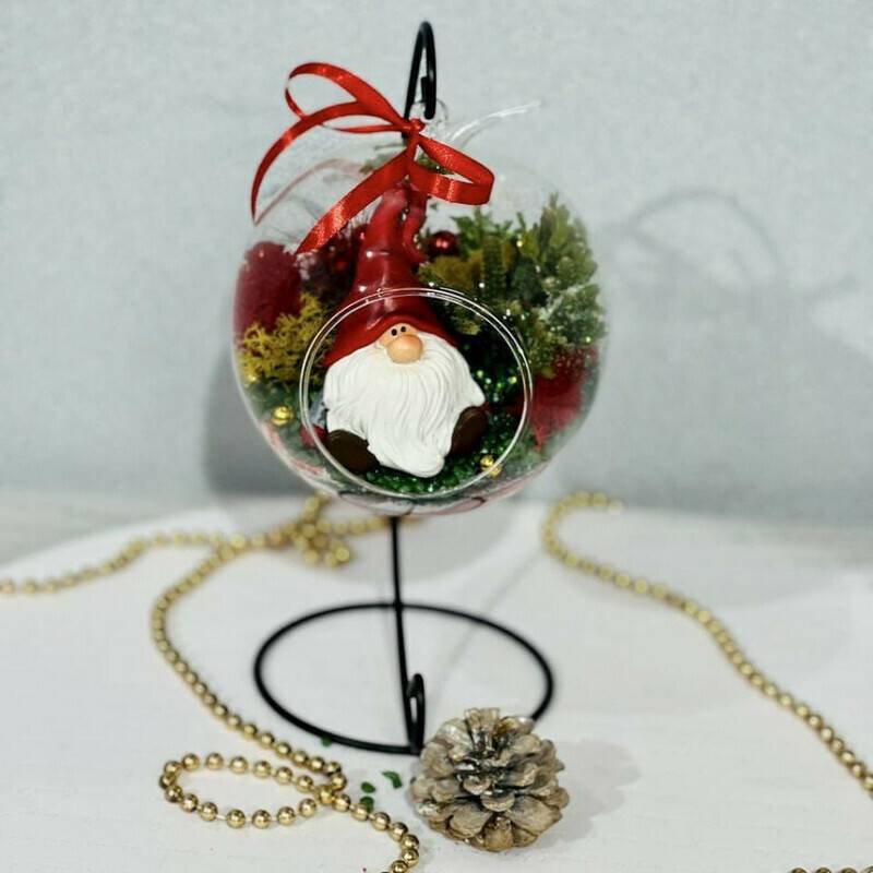 Mini,florarium,Christmas,s,figures,dear,grandmother