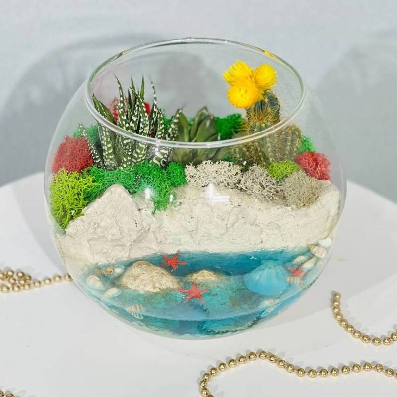 Mini,sad,florarium,s,vodyomom