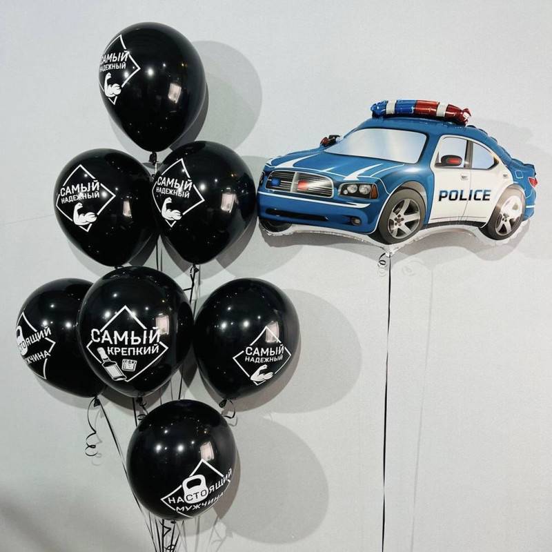 Vozdushnie,shari,s,politcejskoj,mashinoj