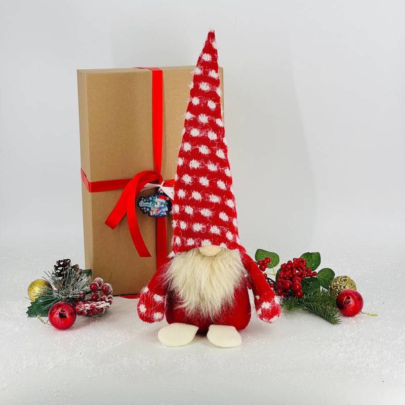 Myagkaya,igrushka,ruchnoj,raboti,novogodnij,gnom,Ded,Moroz