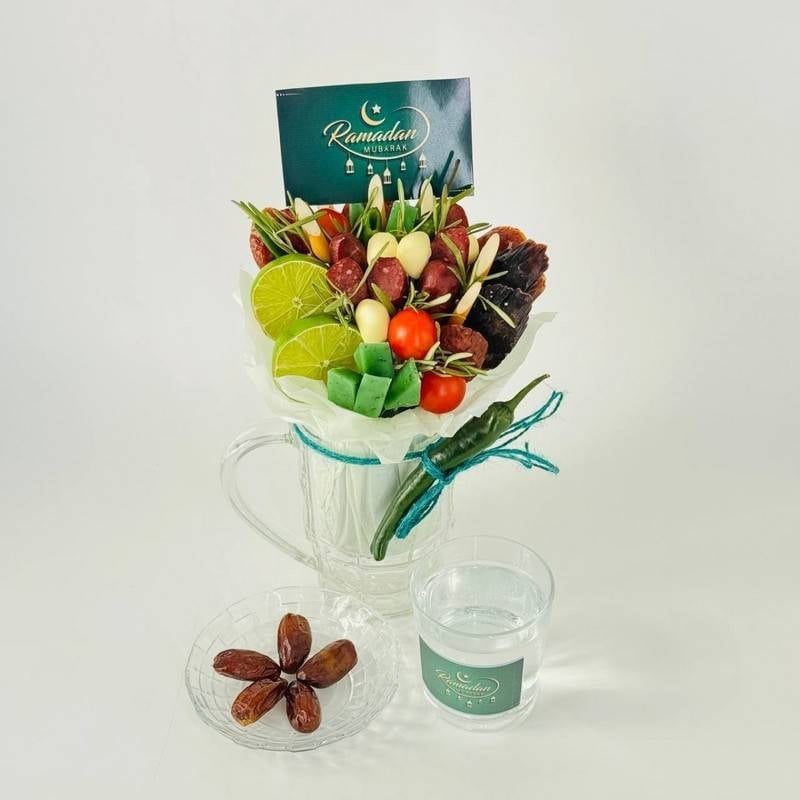 Sausage,bouquet,Halyal_,and,cross.,Muzhchine,and,Ramadan