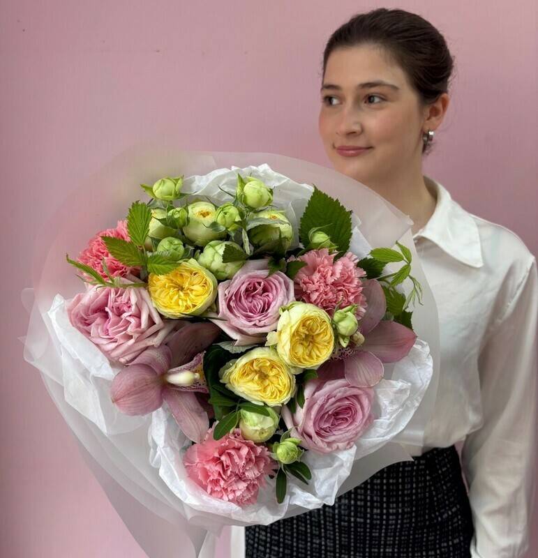 Bouquet,"Raspberry,with,glitter"