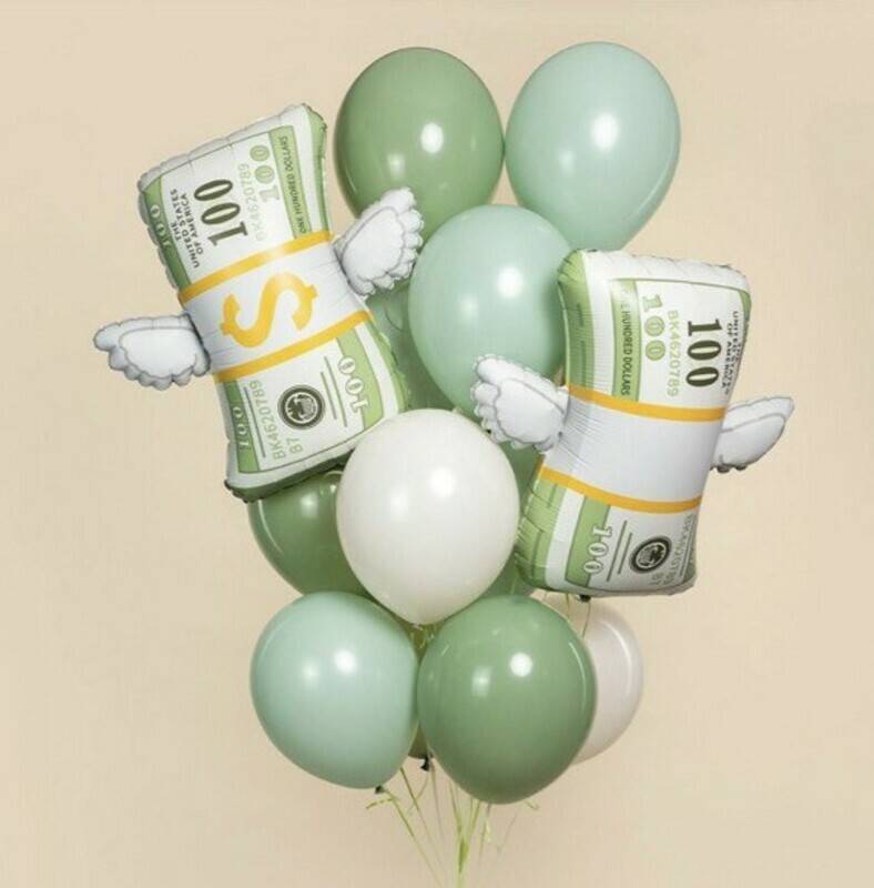 Nabor,vozdushnih,sharov,s,geliem.,SHari,kupyuri,,den_gi,,dollar